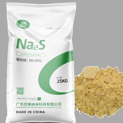 Het Sulfidena2s 60% Min Content Sodium Sulphide Yellow Vlokken van het XiMinatrium voor Leer